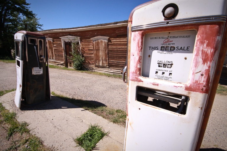 Gas Pumps, Virginia City, Montana