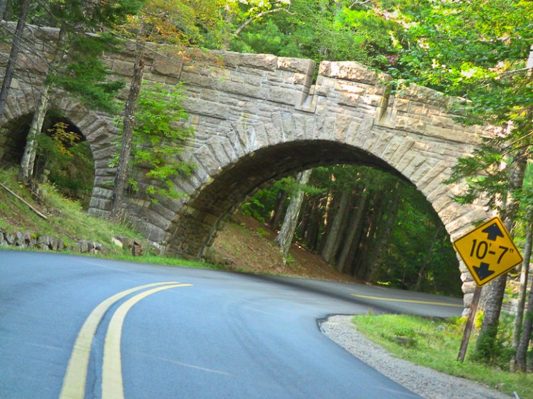 Acadia 2010-84 Road carriage highway maine acadia national park curve fun bridge stone historic