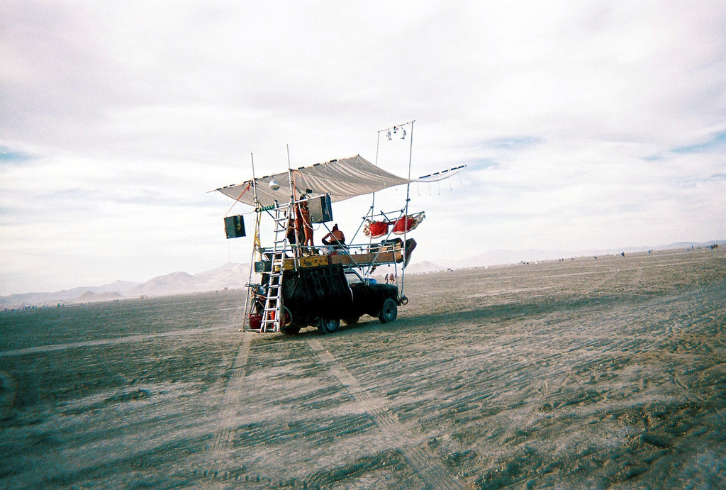 car strap gear carry luggage truck burning man photo