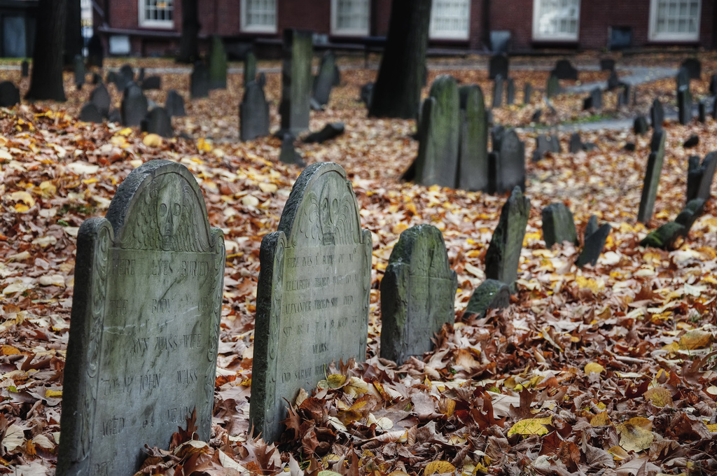 Granary Burying Ground in Boston cemetery graveyard