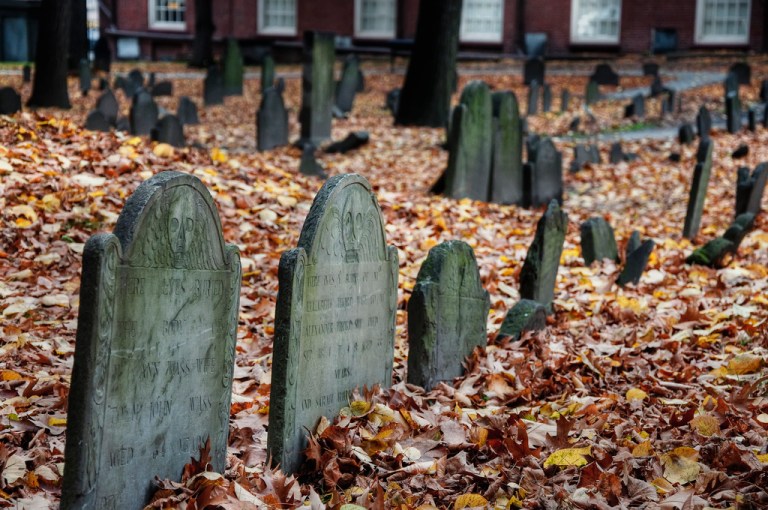Granary Burying Ground in Boston cemetery graveyard