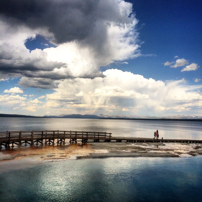 yellowstone national park, lake, geyser basin, travel